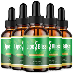 (5 Pack) Lipo Bliss Drops Advanced Health & Fitness Formula LipoBliss 150 Serves