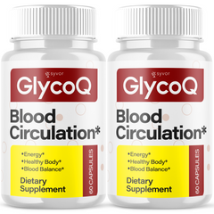 (2 Pack) GlycoQ Blood Pills Advanced Support Glyco Q Fomula 120 Capsules