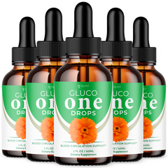 (5 Pack) Gluco One Blood Support Drops Advanced GlucoOne Supplement 150 Servings