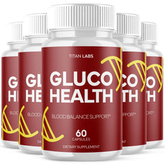 (5 Pack) Gluco Health Advanced Blood Support Supplement GlucoHealth 300 Capsules