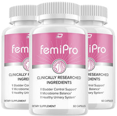 (3&nbsp;Pack) FemiPro Bladder Support Supplement - Probiotic Femi Pro Pills 180 Capsules