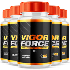 Vigor Force Pills Supplement (5 Pack-300 Capsules)