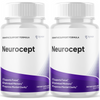 Image of Neurocept Nootropic All Natural Formula Brain Supplement (2 Pack-120 Capsules)