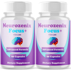 (2 Pack) Neurozenix Focus Plus Nootropic Natural Brain Supplement 120 Capsules