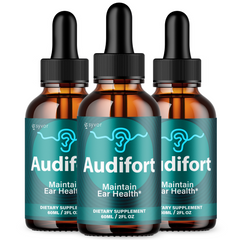 Audifort Ear Health Suppport Drops Natural Formula Hearing Supplement (3 Pack)