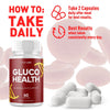 Image of (1 Pack) Gluco Health Advanced Blood Support Supplement GlucoHealth 60 Capsules