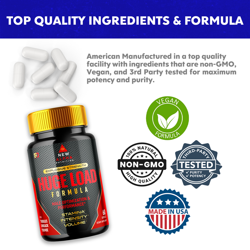 Load Capsules Huge Load Supplement Pills (3 Pack - 180 Capsules)
