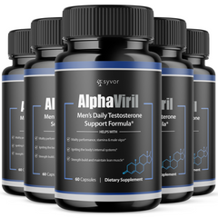 (5 Pack) Alpha Viril Advanced Male Pills AlphaViril Formula Supplement 300 Caps