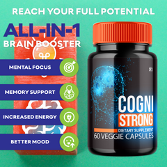 Cogni Strong Pills, CogniStrong Brain Health Nootropic 300 Capsules (5 Pack)