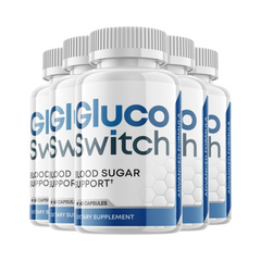 Gluco Switch Pills - GlucoSwitch Pills For Blood Sugar Support (5-Pack - 300 Capsules)