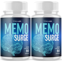 (2 Pack) Memo Surge Nootropic All Natural Brain Supplement MemoSurge 120 Capsule