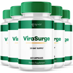 (5 Pack) Virasurge Advanced Male Support Max Supplement Vira Surge 300 Capsules