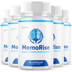 (5 Pack) Memo Rise Advanced Nootropic Formula Brain Supplement MemoRise 300 Capsules