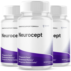 Neurocept Nootropic All Natural Formula Brain Supplement (3 Pack-180 Capsules)
