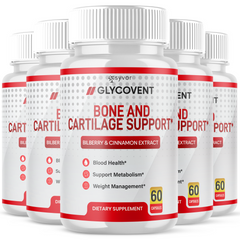 Glycovent Bone and Cartilage Advanced Mobility Supplement Pills (5 Pack - 300 Capsules)
