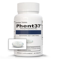 Phent37 Speckled Tablets Appetite Control, Fat Burner Phenylethylamine Energy 60 Tablet
