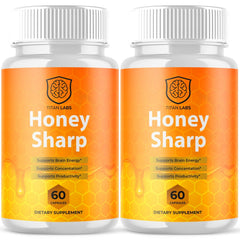 (2 Pack) Honey Sharp Nootropic Natural Brain Supplement HoneySharp 120 Capsules