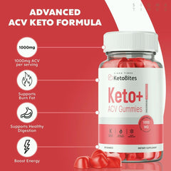 (1 Bottle) Keto Bites 60 Gummies