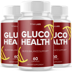 (3 Pack) Gluco Health Advanced Blood Support Supplement GlucoHealth 180 Capsules