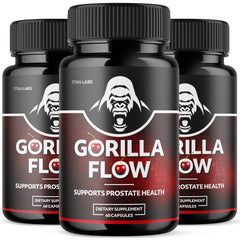(3 Pack) Gorilla Flow Advanced Male Support Supplement GorillaFlow 180 Capsules