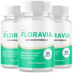 (3 Pack) Floravia Probiotic Support Gut Health & Digestive Function 180 Capsules