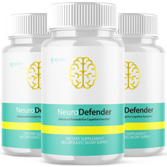 Neuro Defender Nootropic Natural Formula Brain Supplement (3 Pack - 180 Capsules)