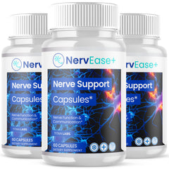 (3 Pack) Nervease+ Nootropic Nerve Support Supplement Nerve Ease+ 180 Capsules