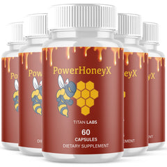 (5 Pack) PowerHoneyX Advanced Male Support Supplement Power Honey X 300 Capsules