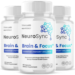 (3 Pack) Neurosync Pills Nootropic Natural Brain Supplement Neuro Sync 180 Capsules