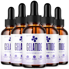 (5 Pack) Gelatide Drops Advanced Health & Fitness Supplement Gela Tide 150 Servs