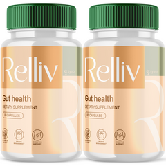 Relliv Probiotic Gut Health Formula, Enhance Digestive Function (2 Pack - 120 Capsules)