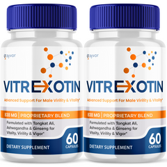 Vitrexotin Pills Advanced Vitality Support Formula Supplement, (2 Pack-120 Capsules)