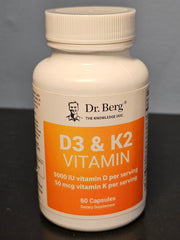 Dr Berg Vitamin D3 & K2 Formula - 60 Capsules 5000iu - New! Exp 6/2025