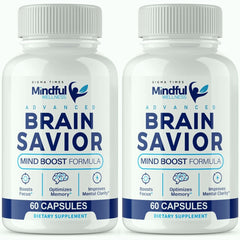 (2 Pack) Mindful Wellness Brain Savior- Advanced Mind Boost Formula 120 Capsules