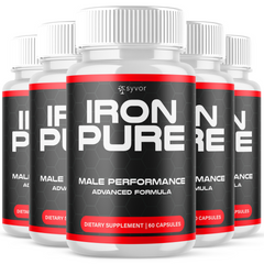 (5 Pack) Iron Pure Advanced Male Pills Formula IronPure Supplement 300 Capsules