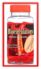 Biocirculators Varicose Vein Support Leg Circulation Supplement Diosmi Leg Vein Support 60 Capsules