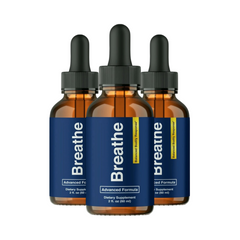 Breathe Drops for Lung Cleanse & Detox, Respiratory Support Drops (3-Pack)