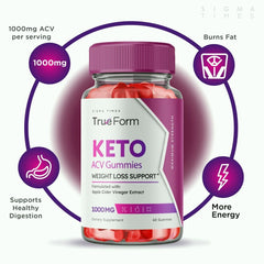 (1 Bottle) True Form Keto 60 Gummies