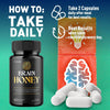 Image of (3 Pack) Brain Honey Nootropic Natural Brain Supplement Brain Honey 180 Capsules