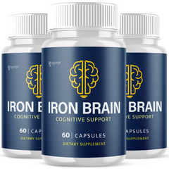 Iron Brain Nootropic All Natural Formula Brain Supplement (3 Pack - 180 Capsules)