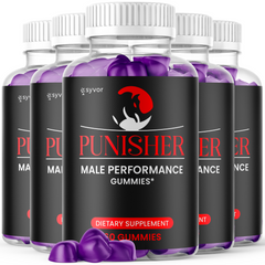 (5 Pack) Punisher Male Gummy Advanced Formula Max Support Supplement 300 Gummies