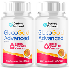 Gluco Gold Blood Balance Glycogen Supplement Pills (2 Pack - 120 Capsules)