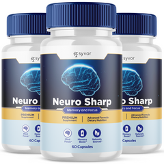 Neuro Sharp Nootropic All Natural Formula Brain Supplement (3 Pack-180 Capsules)