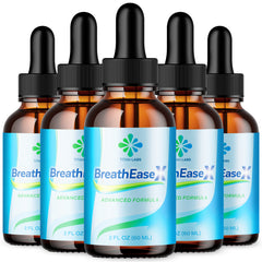 (5 Pack) BreathEaseX Drops Advanced Lungs Support Breath EaseX 150 Servings