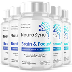 (5 Pack) Neurosync Pills Nootropic Natural Brain Supplement Neuro Sync 300 Capsules