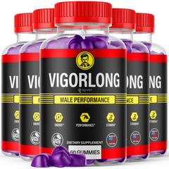 Vigorlong Gummies for Men Advanced Performance Vigor long Supplement (5 Pack-300 Gummies)