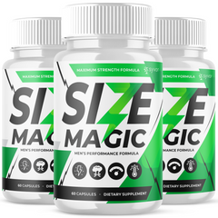 (3 Pack) Size Magic for Men Advanced Max Formula Vitamin Supplement 180 Capsules