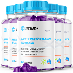SizeMD+ Male Gummies Advanced Formula Size MD Supplement 300 Gummies (5 Pack)