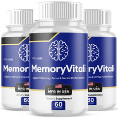 (3 Pack) MemoryVitali Nootropic Natural Brain Supplement Memory Vitali 180 Caps