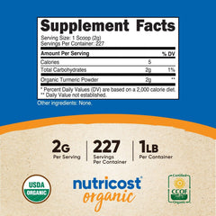Organic Turmeric Powder 1 Lb by Nutricost